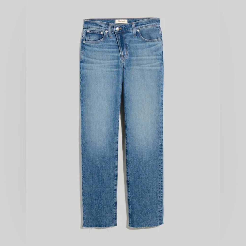 Madewell Mid-Rise Perfect Vintage Straight Criss Cross Jeans • Size 23